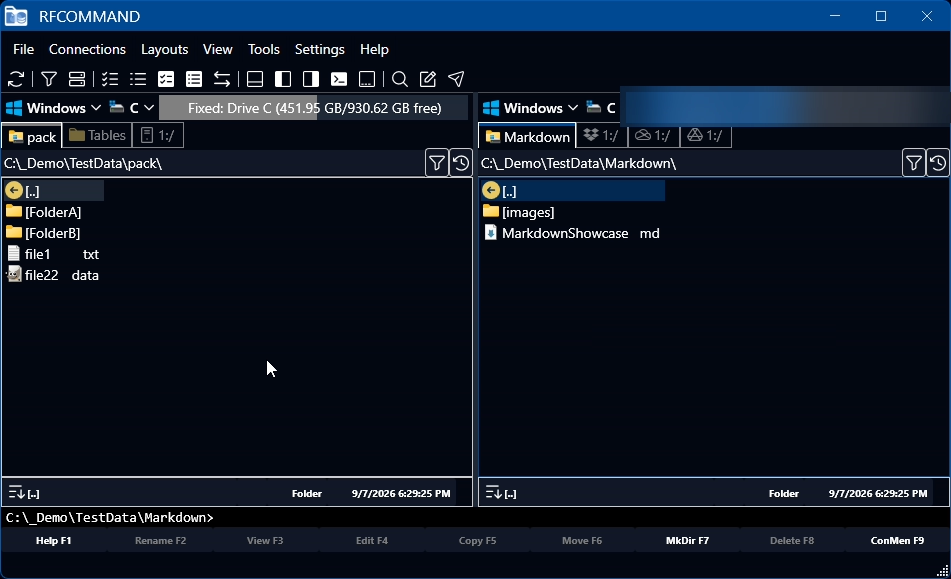 Copy between your disk and the cloud with one key.